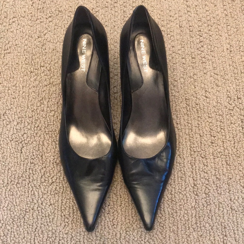 Nine West Leather Pointed Toe Heels